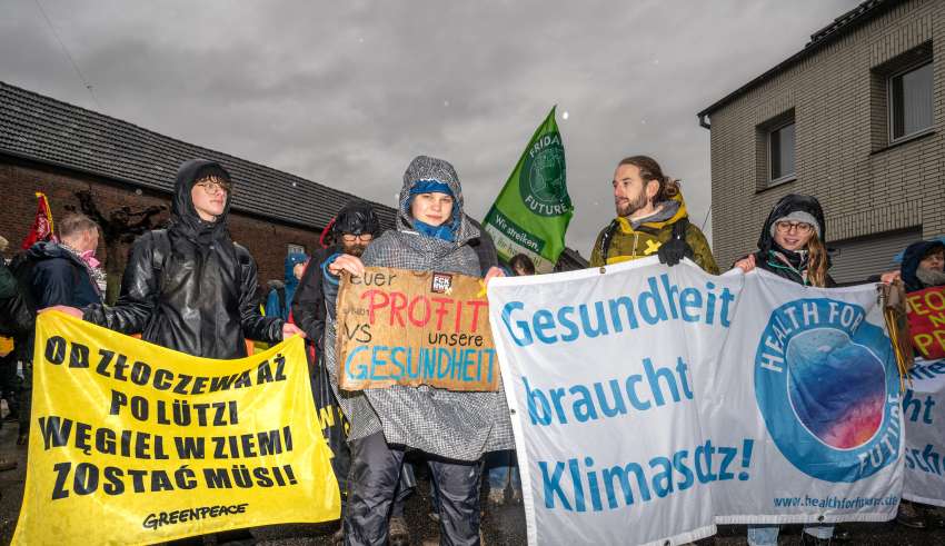 Protest w Lützerath, 2023, fot. Michalina Kuczyńska (Greenpeace Polska)