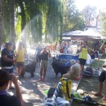 Szampan na koniec spływu w Berlinie-marina Koepenik